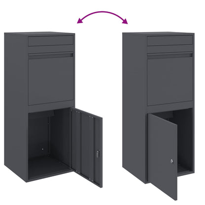 Parcel Drop Box Anthracite 16.14 x 14.96 x 40.55 in Steel