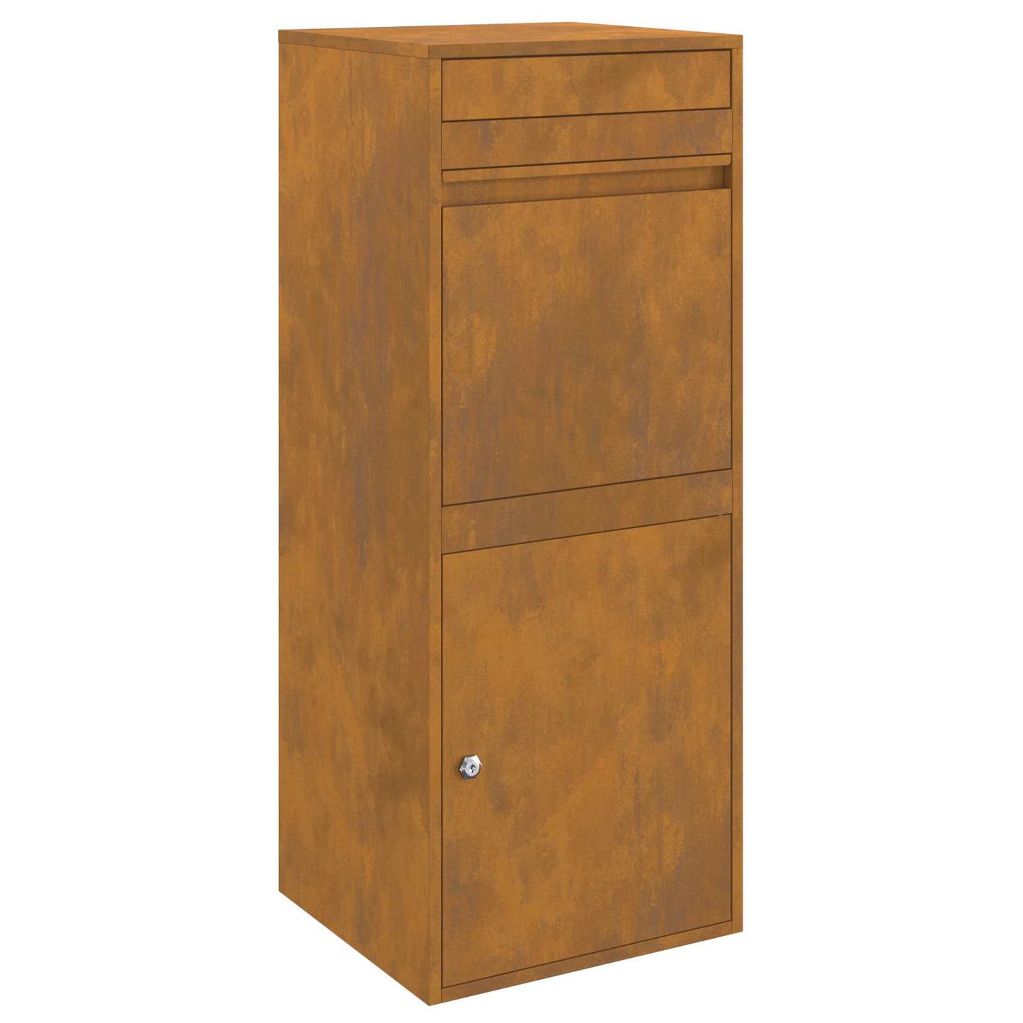 Parcel Drop Box Rusty 16.14 x 14.96 x 40.55 in Weathering Steel