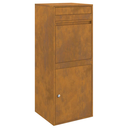 Parcel Drop Box Rusty 16.14 x 14.96 x 40.55 in Weathering Steel