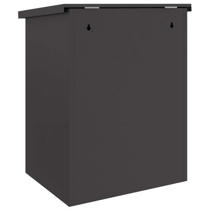 Parcel Drop Box with Storage Black 47.5 x 38 x 59 cm Steel