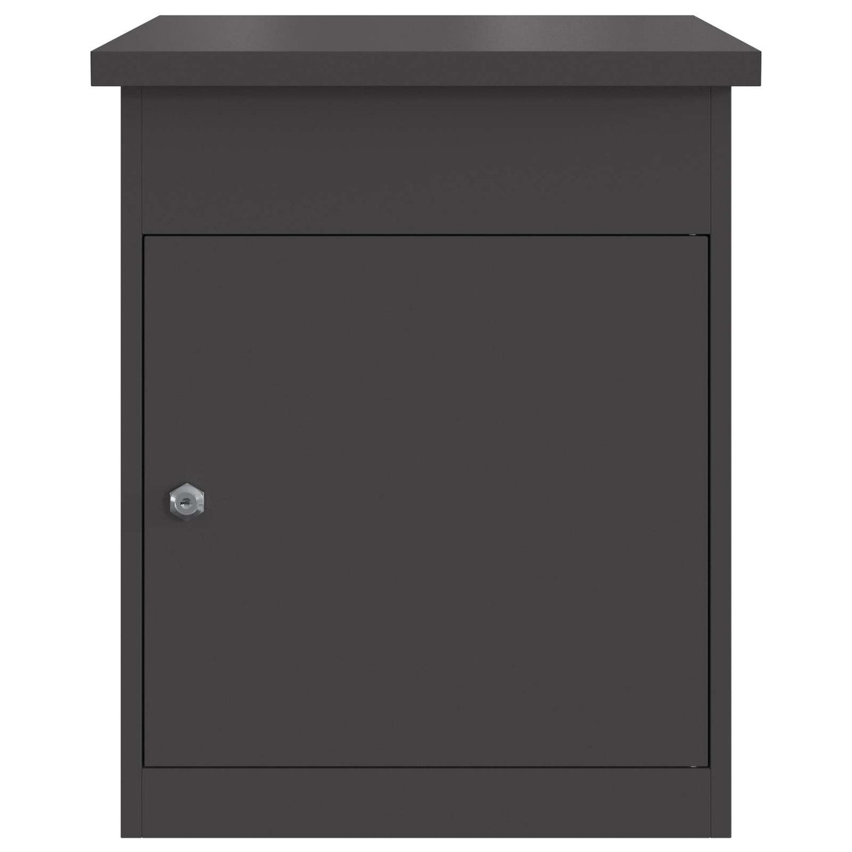 Parcel Drop Box with Storage Black 47.5 x 38 x 59 cm Steel