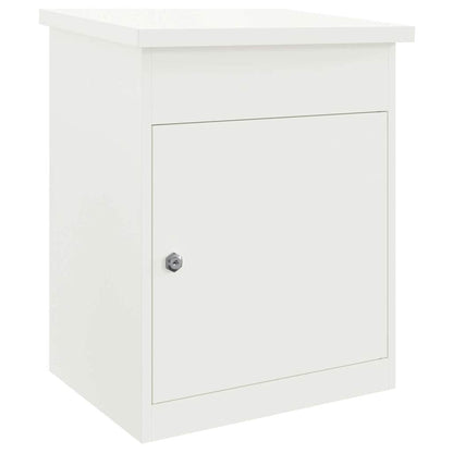 Parcel Drop Box with Storage White 47.5 x 38 x 59 cm Steel