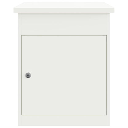 Parcel Drop Box with Storage White 47.5 x 38 x 59 cm Steel