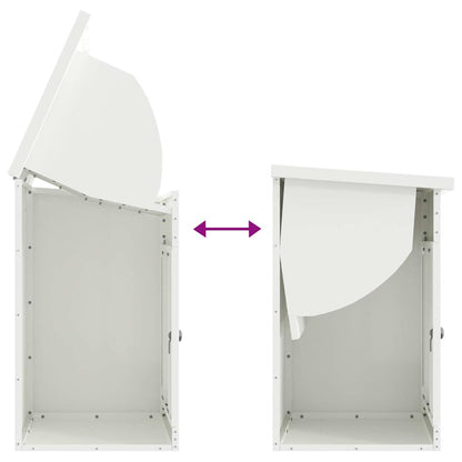 Parcel Drop Box with Storage White 47.5 x 38 x 59 cm Steel
