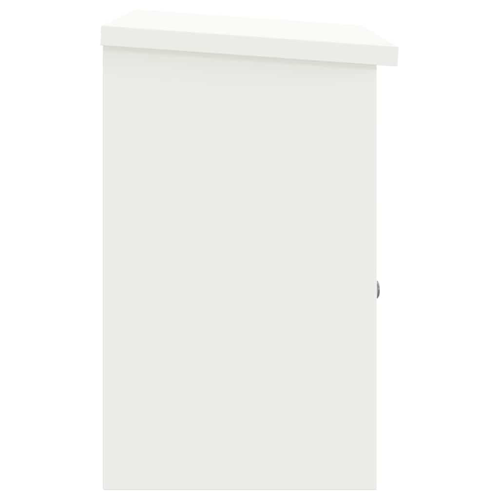 Parcel Drop Box with Storage White 47.5 x 38 x 59 cm Steel