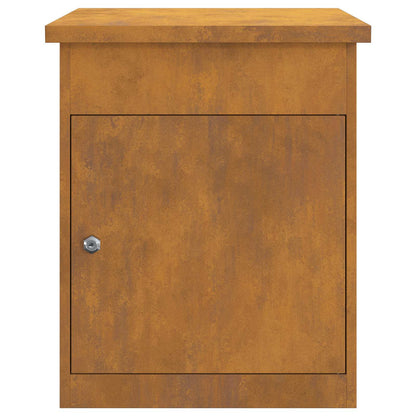 Parcel Drop Box Rusty 47.5 x 38 x 59 cm Weathering Steel