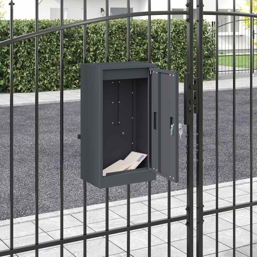 Mailbox with Storage with Door Anthracite 30 x 20 x 55 cm Steel