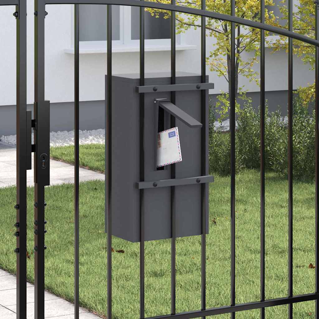 Mailbox with Storage with Door Anthracite 30 x 20 x 55 cm Steel