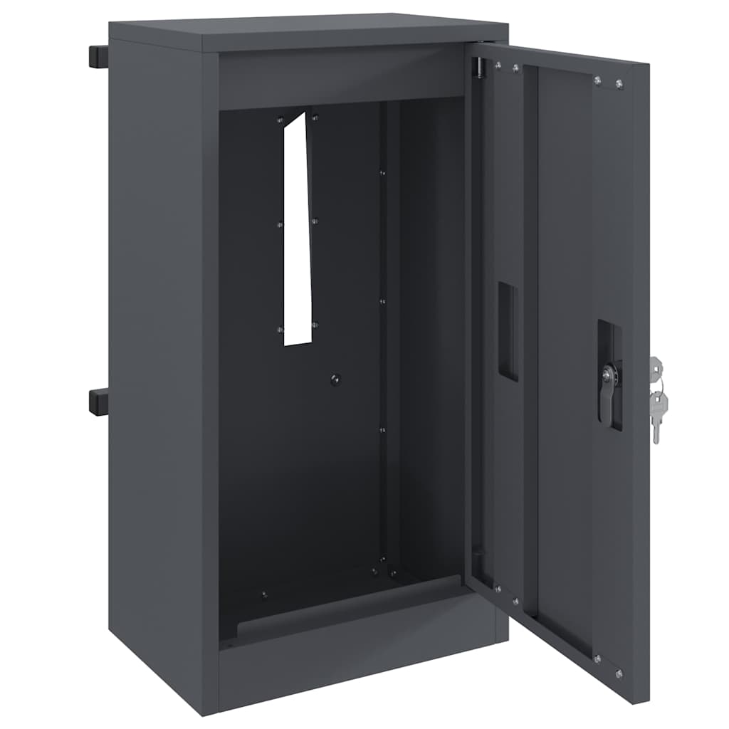 Mailbox with Storage with Door Anthracite 30 x 20 x 55 cm Steel