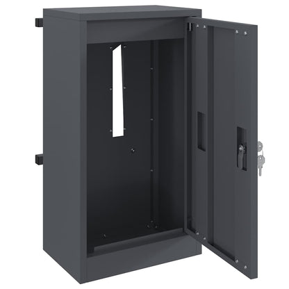 Mailbox with Storage with Door Anthracite 30 x 20 x 55 cm Steel