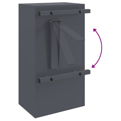 Mailbox with Storage with Door Anthracite 30 x 20 x 55 cm Steel
