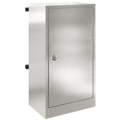 Mailbox with Storage Silver 30 x 20 x 55 cm Stainless Steel