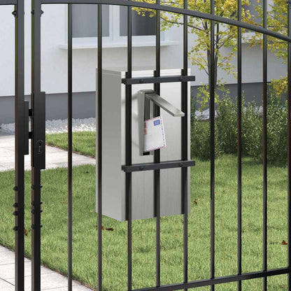 Mailbox with Storage Black 30 x 20 x 55 cm Galvanised Steel