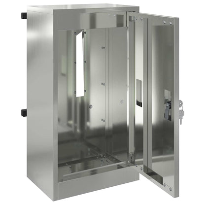 Mailbox with Storage Black 30 x 20 x 55 cm Galvanised Steel