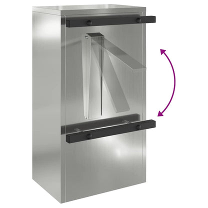 Mailbox with Storage Black 30 x 20 x 55 cm Galvanised Steel
