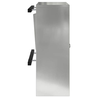 Mailbox with Storage Black 30 x 20 x 55 cm Galvanised Steel