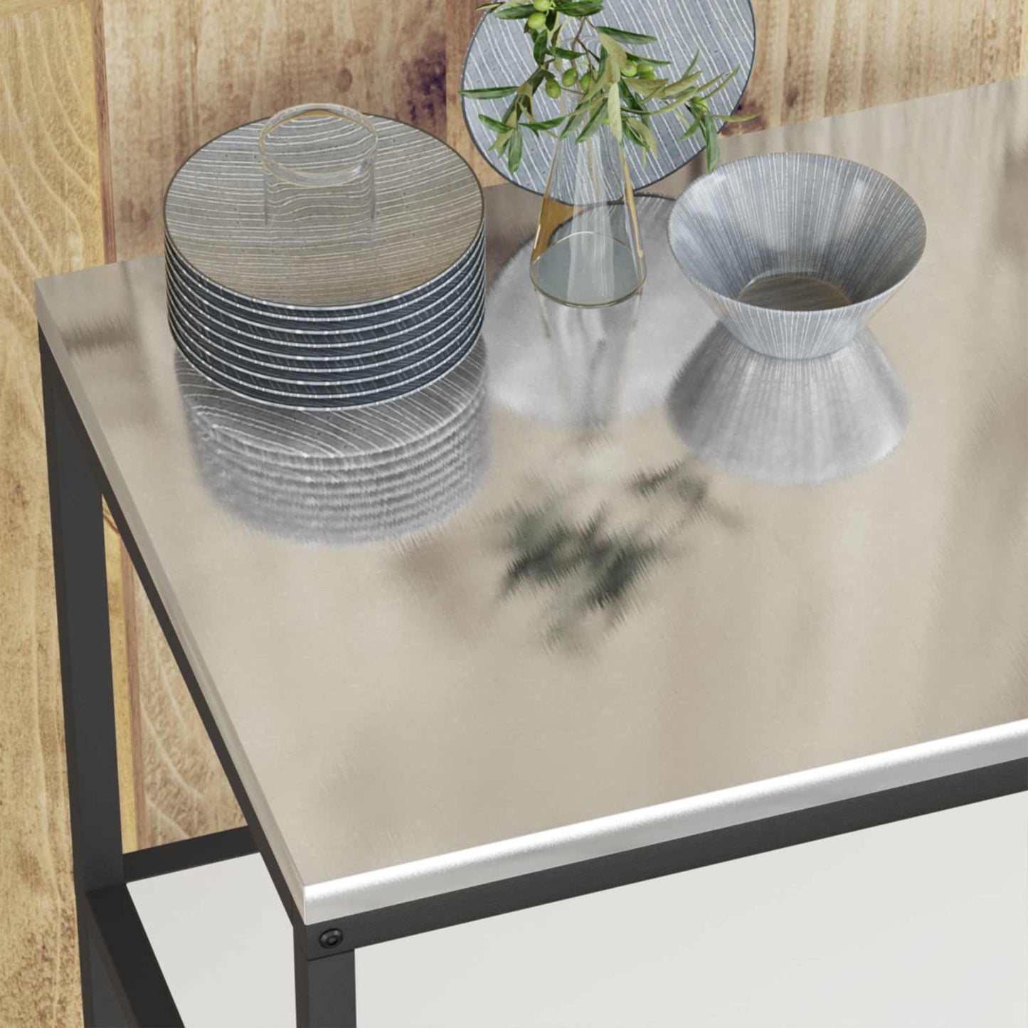 Kitchen Storage with Shelf White 90 x 50 x 92 cm Steel