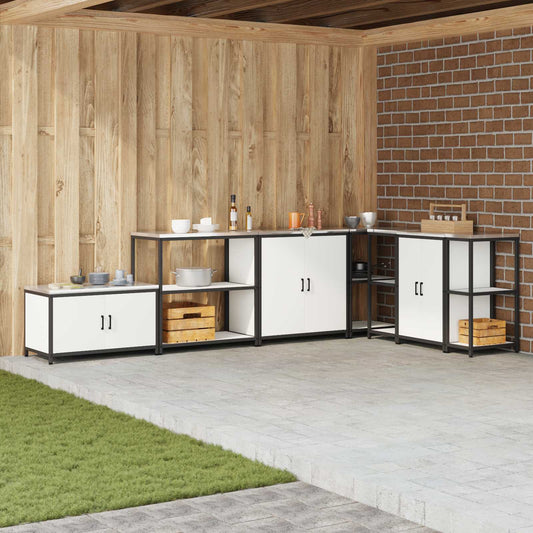 Kitchen Shelving Unit HATTEM White 90 x 50 x 92 cm Steel