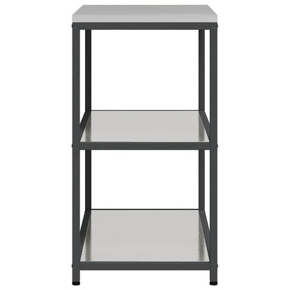 Kitchen Storage with Shelf Silver 90 x 50 x 92 cm Steel