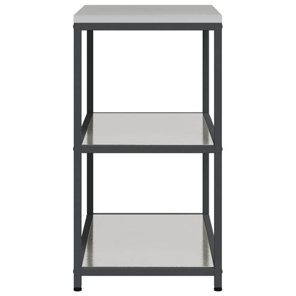 Kitchen Storage with Shelf Silver 90 x 50 x 92 cm Steel