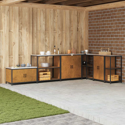 Kitchen Storage HATTEM Rusty 90 x 50 x 92 cm Steel