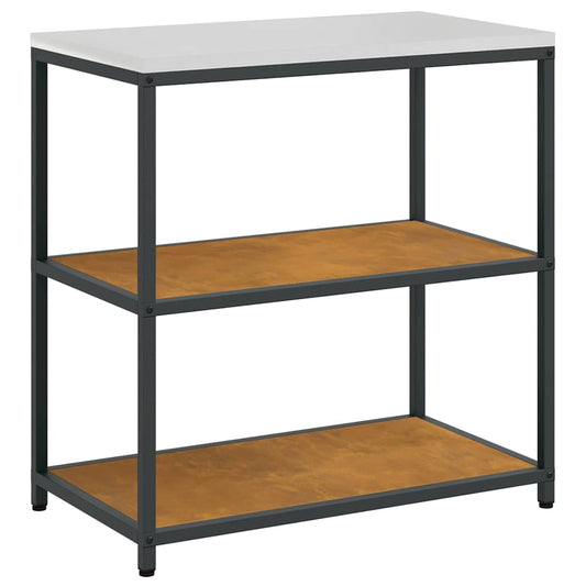 Kitchen Storage Shelf with Shelf Rusty Weathering steel