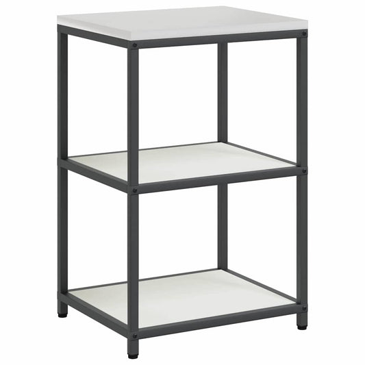 Kitchen Storage Shelf with Shelf with Storage White Steel