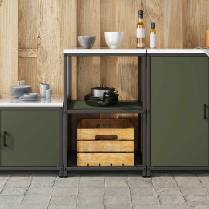Kitchen Storage HATTEM Olive Green 60 x 50 x 92 cm Steel