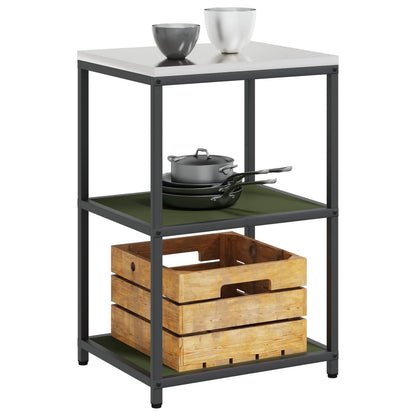 Kitchen Storage HATTEM Olive Green 60 x 50 x 92 cm Steel