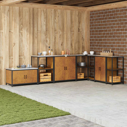 Kitchen Storage HATTEM Rusty 60 x 50 x 92 cm Steel