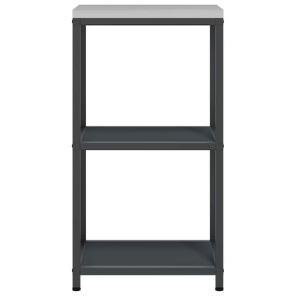Kitchen Storage Shelf with Shelf with Storage Anthracite Steel