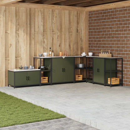 Kitchen Storage HATTEM Olive Green 40 x 50 x 92 cm Steel