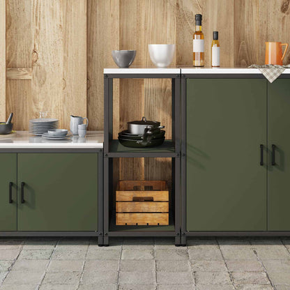 Kitchen Storage HATTEM Olive Green 40 x 50 x 92 cm Steel