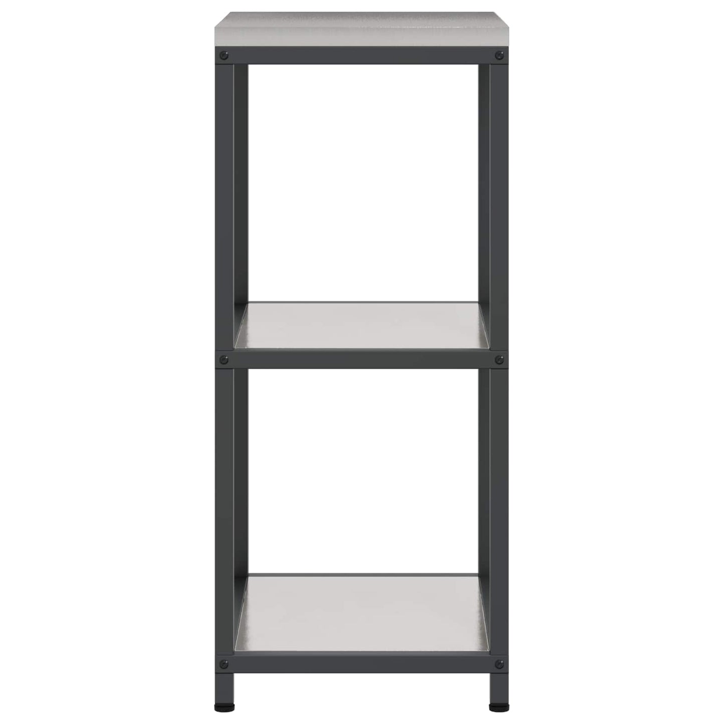 Kitchen Storage with Shelf Silver 40 x 50 x 92 cm Steel