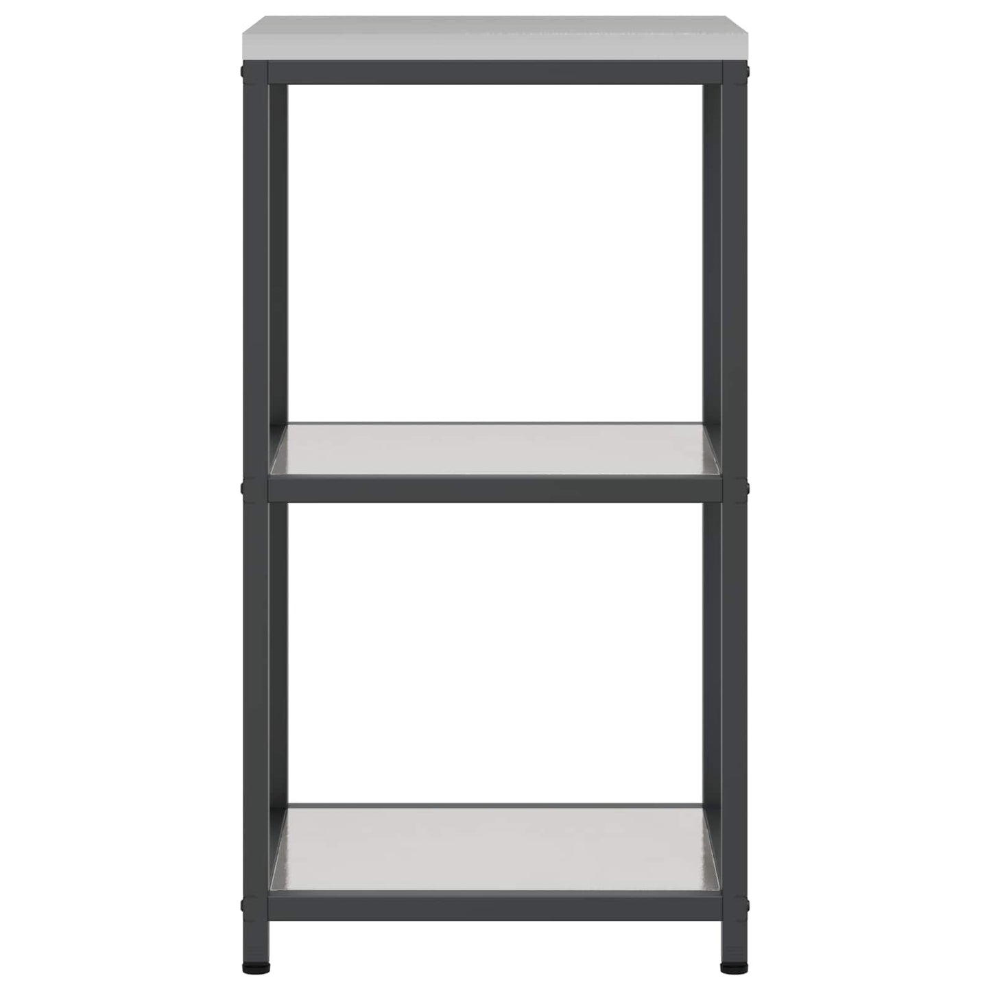 Kitchen Storage with Shelf Silver 40 x 50 x 92 cm Steel
