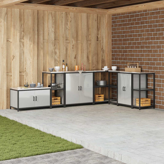 Kitchen Shelving Unit HATTEM Silver 40 x 50 x 92 cm Steel