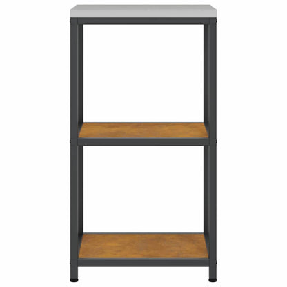 Kitchen Storage Shelf with Shelf Rusty Weathering steel