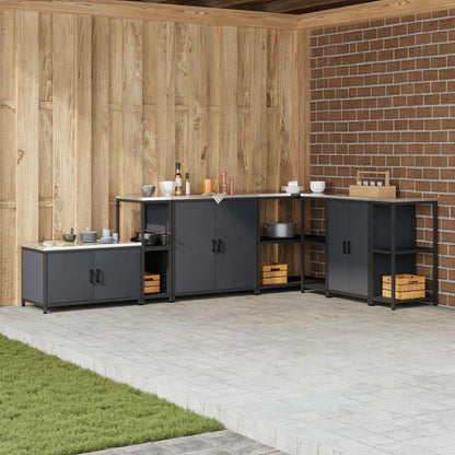 Kitchen Storage with Shelf Anthracite 30 x 50 x 92 cm Steel