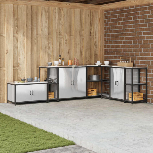 Kitchen Shelving Unit HATTEM Silver 30 x 50 x 92 cm Steel
