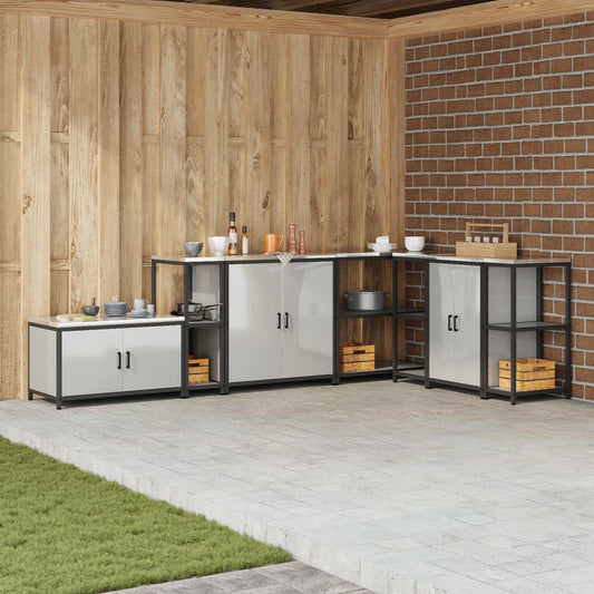 Kitchen Shelving Unit HATTEM Silver 30 x 50 x 92 cm Steel