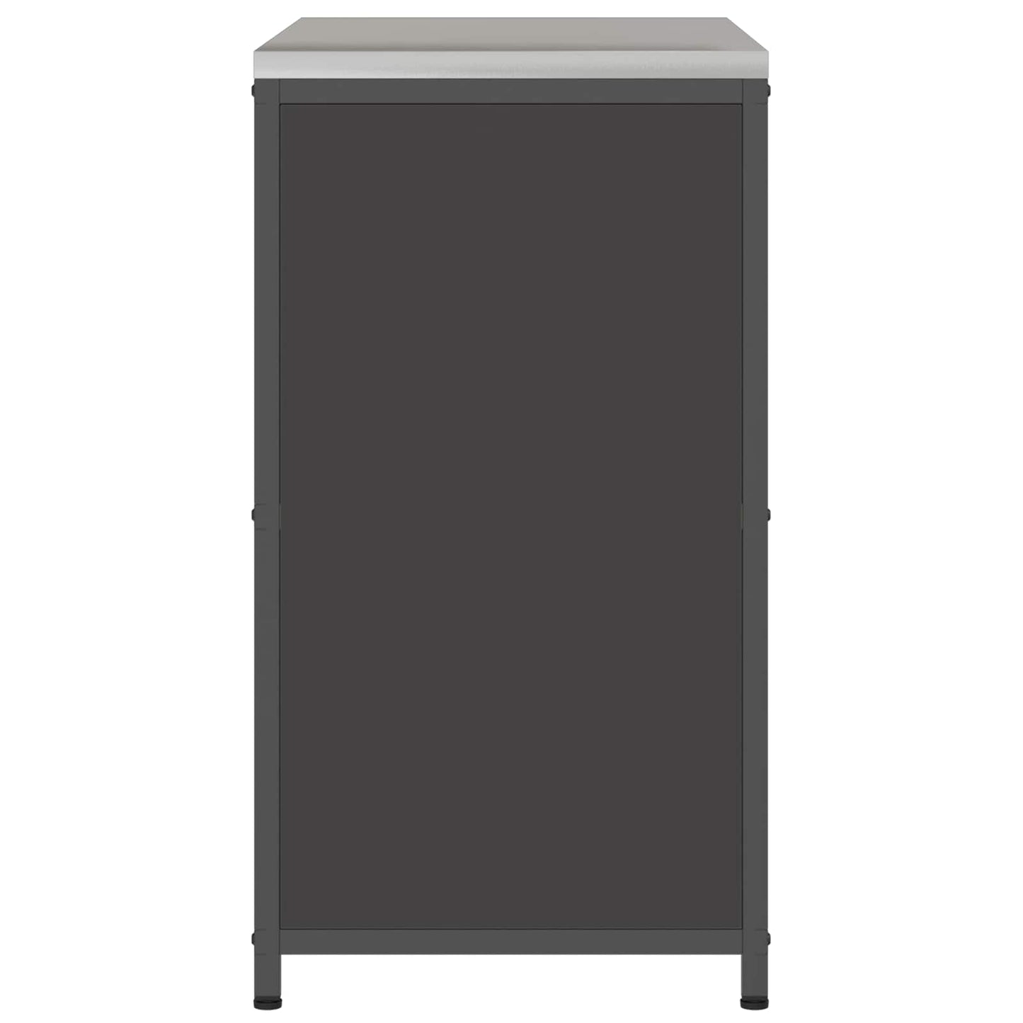 Kitchen Storage with Shelf Black 90 x 50 x 92 cm Steel