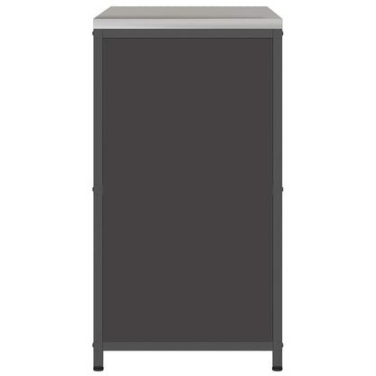 Kitchen Storage with Shelf Black 90 x 50 x 92 cm Steel