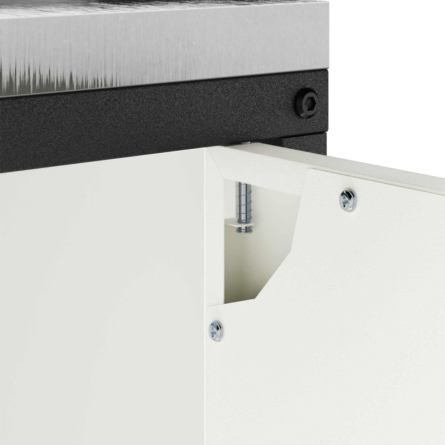 Kitchen Storage with Shelf White 90 x 50 x 92 cm Steel