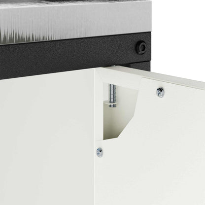 Kitchen Storage with Shelf White 90 x 50 x 92 cm Steel