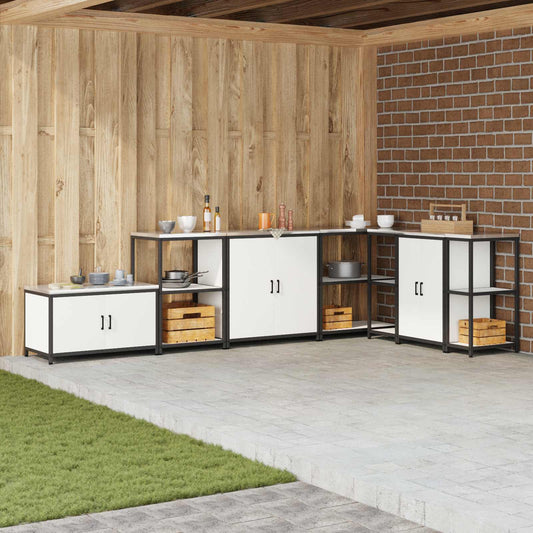 Kitchen Storage Cabinet HATTEM White 90 x 50 x 92 cm Steel