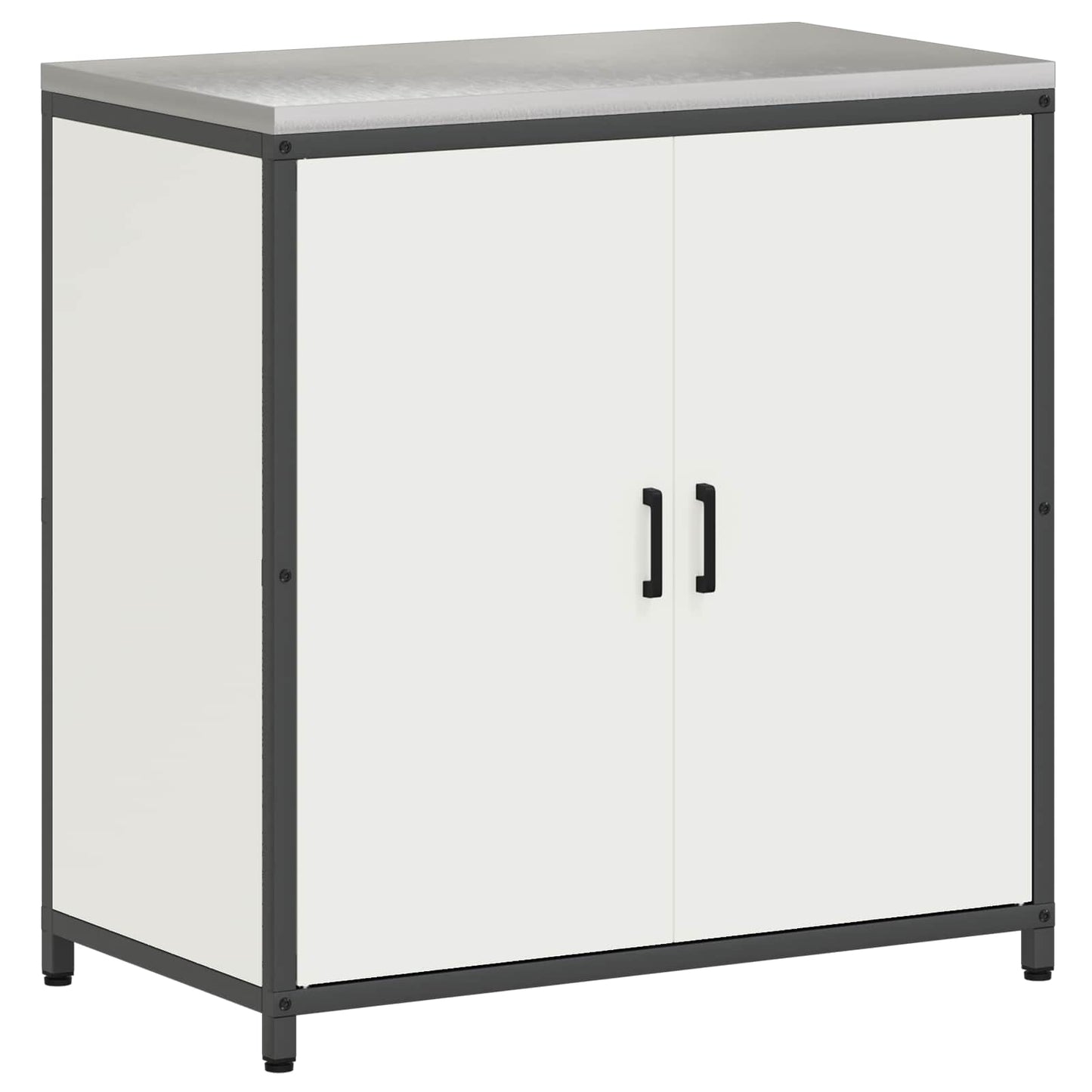 Kitchen Storage with Shelf White 90 x 50 x 92 cm Steel