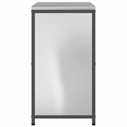 Kitchen Storage Cabinet with Shelf Silver Stainless steel