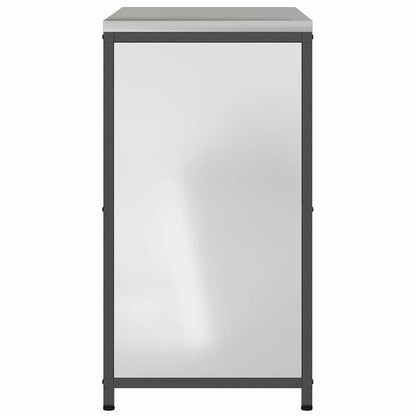 Kitchen Storage Cabinet with Shelf Silver Galvanised steel