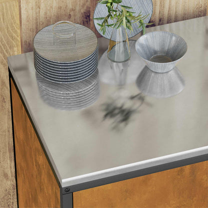 Kitchen Storage with Shelf Rusty 90 x 50 x 92 cm Steel