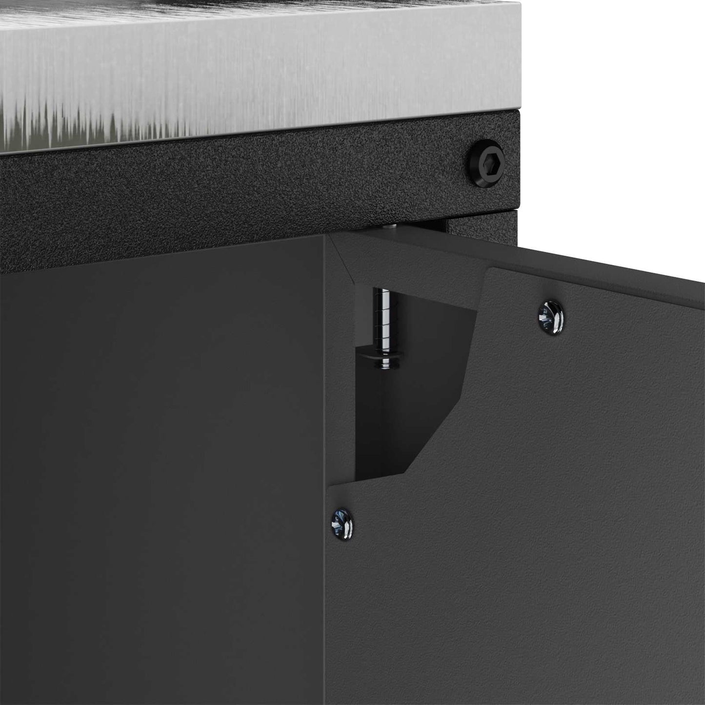 Kitchen Storage with Shelf Black 60 x 50 x 92 cm Steel